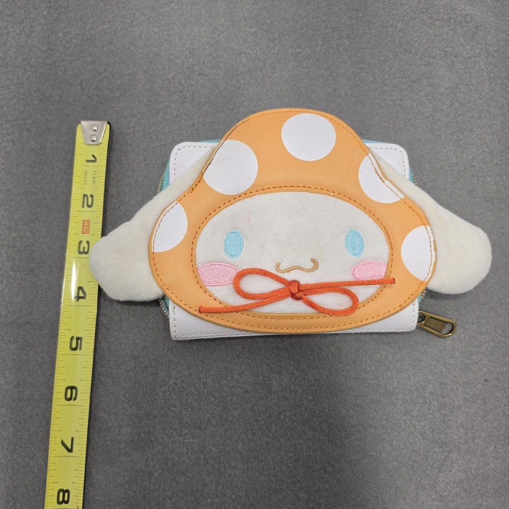 Sanrio Loungefly Cinnamoroll Mushroom Fuzzy Zipper Wallet Used G - Picture 7 of 8